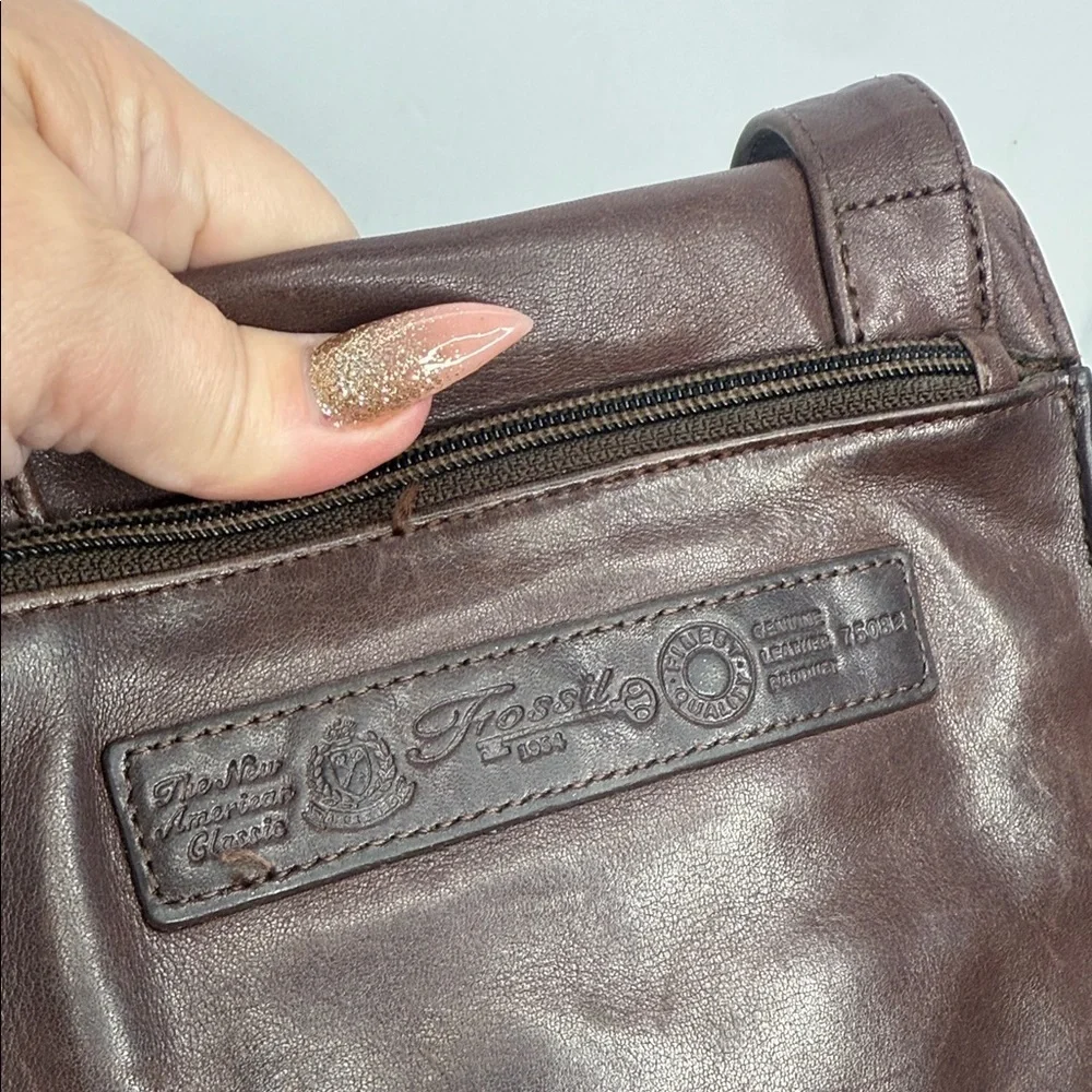 Vintage Fossil unisex Leather Bag